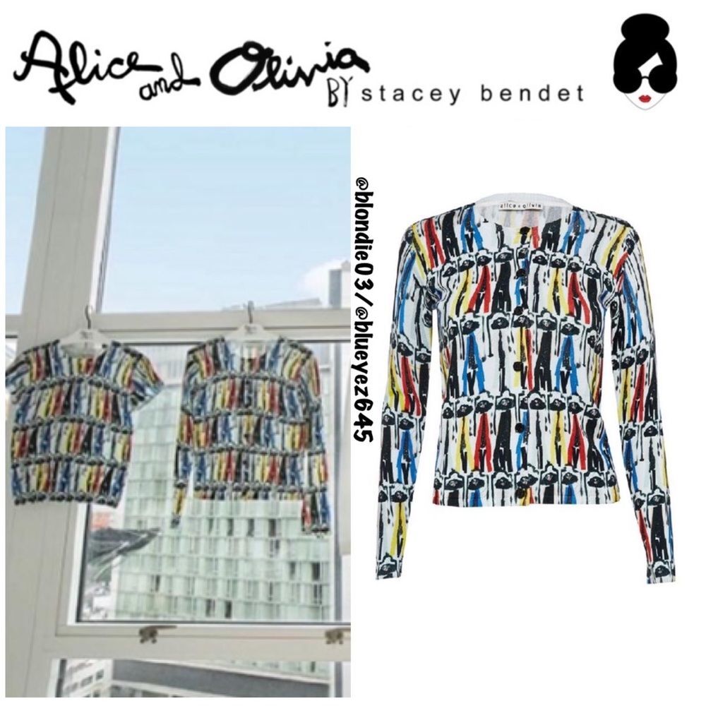 Alice + Olivia x Donald Robertson cardigan sweater XS
